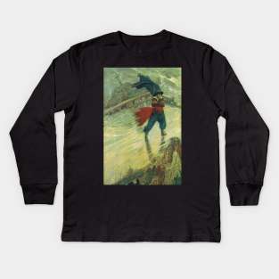 The Flying Dutchman by Howard Pyle Kids Long Sleeve T-Shirt